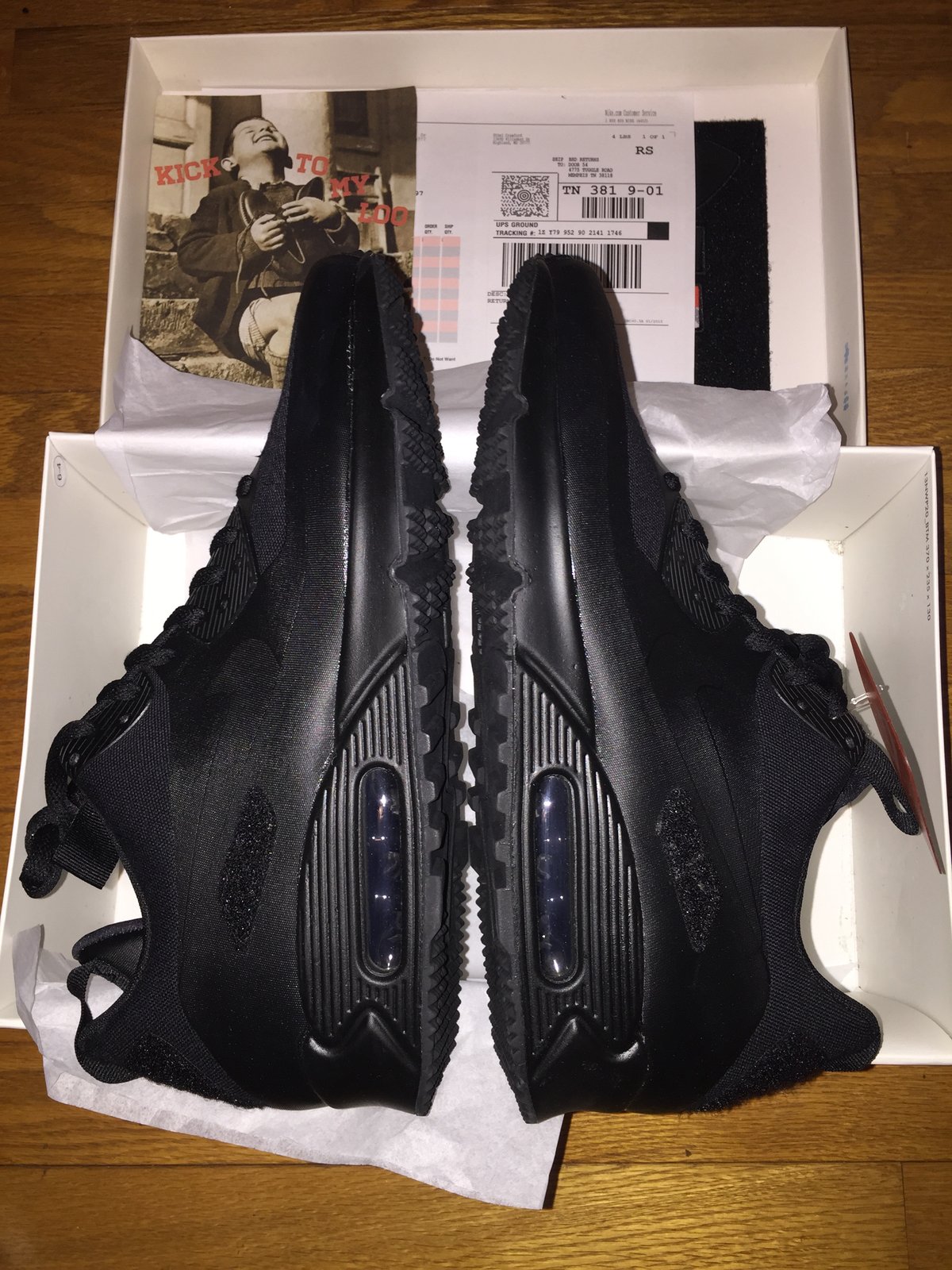 air max 9 sneakerboot patch black