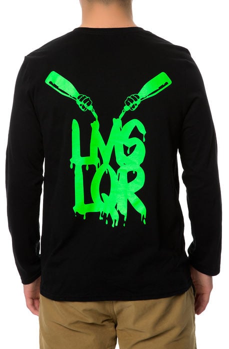 Image of LMS | LQR Bottles Shirt (Black/Neon Green) 