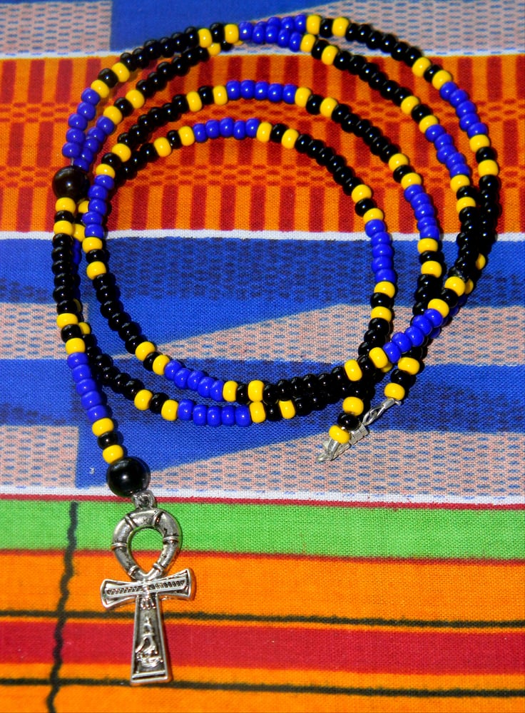 Image of Ankh Rosary Necklace " Barbados"