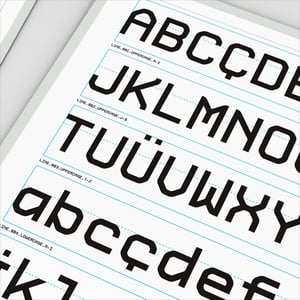 Image of Modul 300 dpi Pixel Based Font