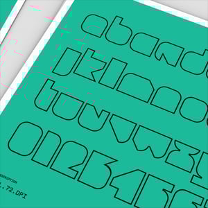 Image of Modul 72 dpi Line font