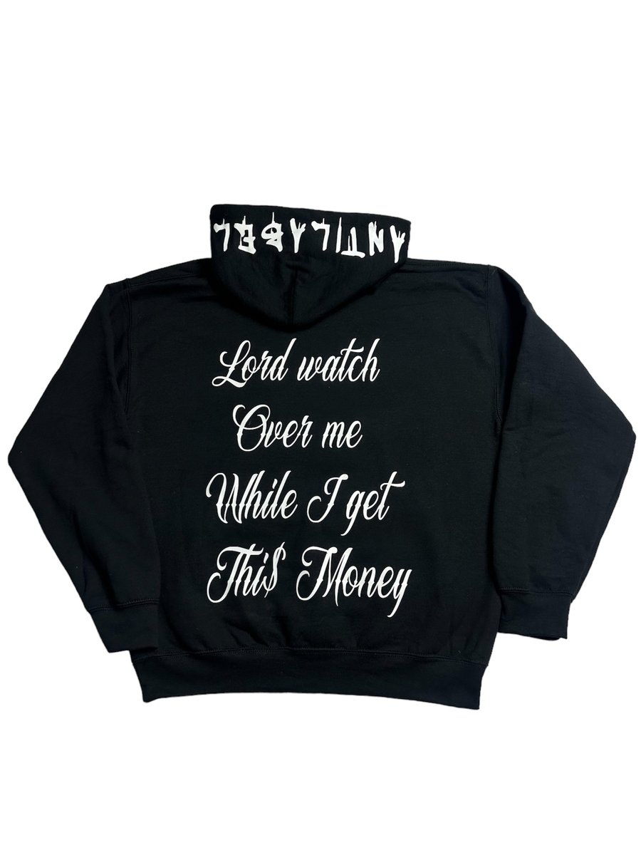 Image of TRIPLE CROSS HOODIE - BLACK