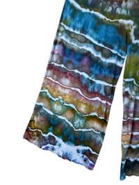 Image 5 of ♻️ UPCYCLED XL Jersey Knit Wide Leg Crop Pants in Cool Geode Ice Dye