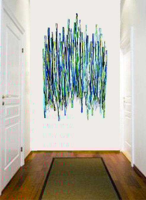 'CLIMB EVERY MOUNTAIN' | Wall Sculpture | Modern Art | Commercial Hospitality Art | Blue Wall ...