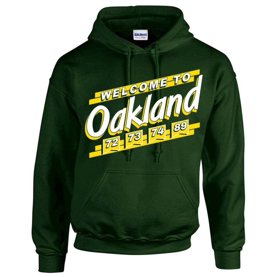 Image of GREEN "Welcome To OAKLAND" Hoodie