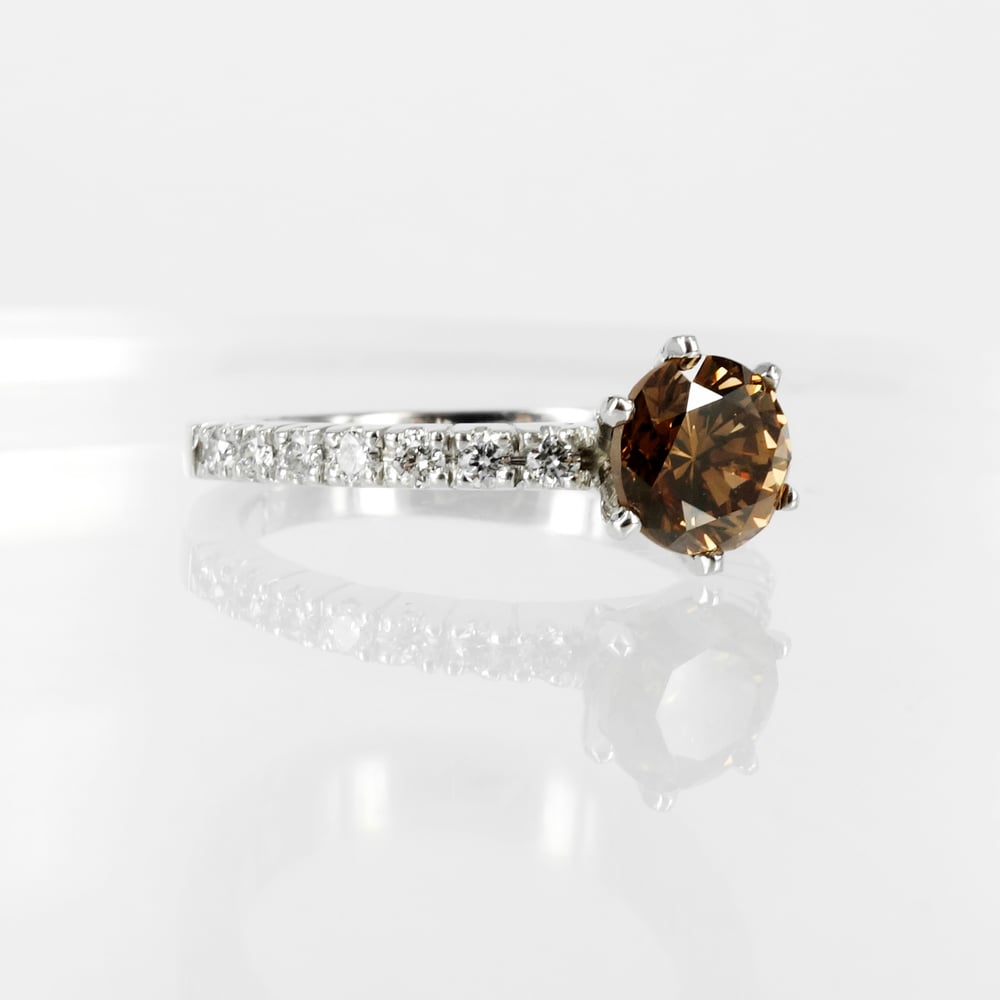 Image of PJ4897 Argyle Cognac diamond engagement ring