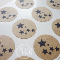 Image 1 of stickers #kraft# nuée d'étoiles