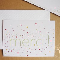 Image 1 of 2 cartes ∴confettis∴ "merci!" 