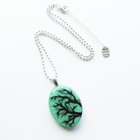 Image 2 of Tree Shadow Resin Oval Pendant