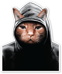 Image 2 of Hood Kitty Sticker