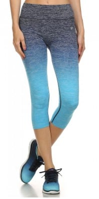 Image of Blue Ombre' Capri Leggings