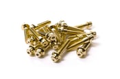 Image of Gold Split Rim Bolts M7 x 32mm