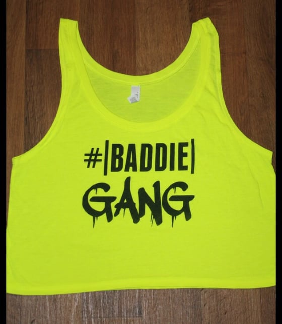 Image of "Baddie gang" Retro Crop Tee