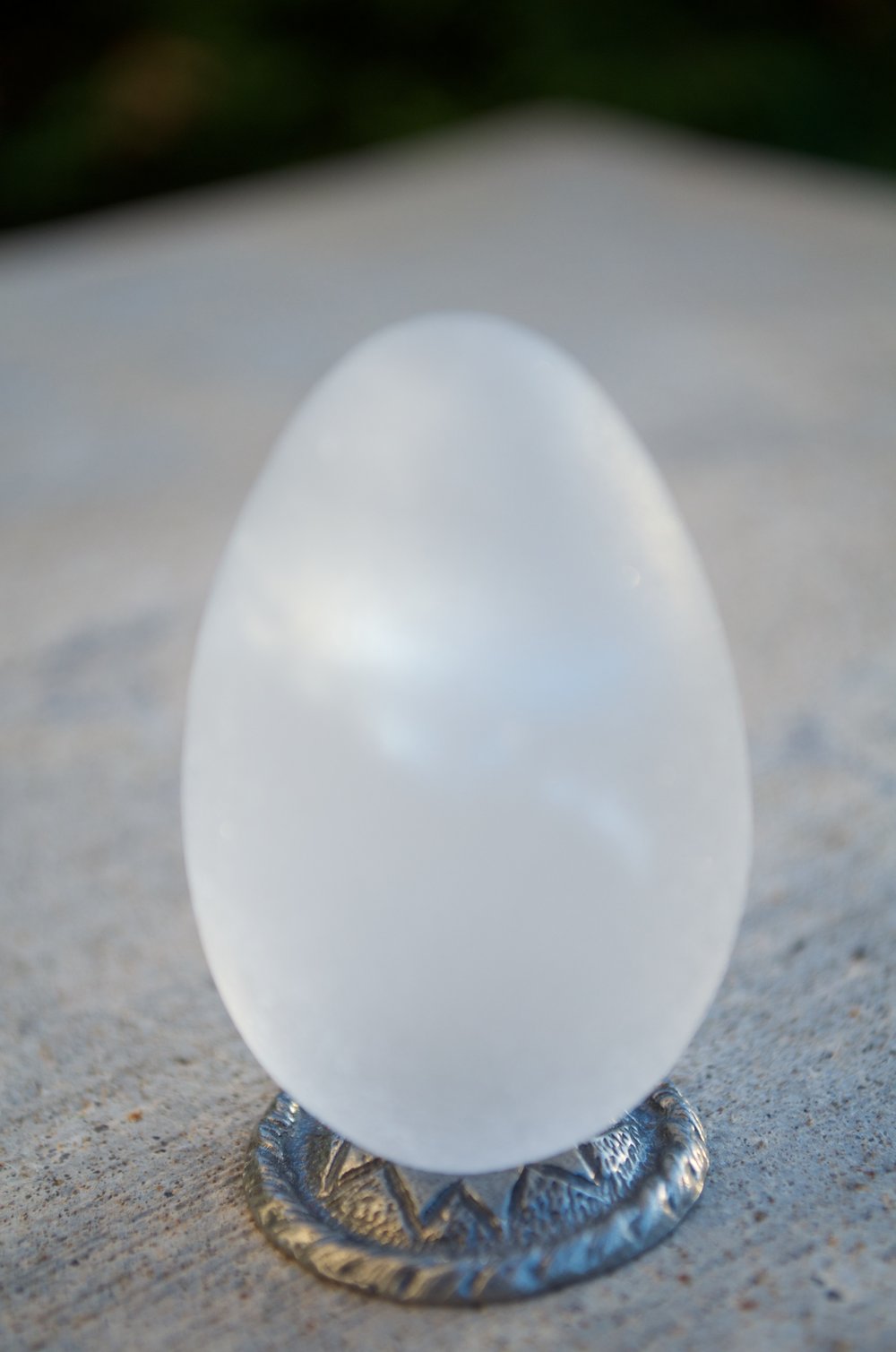 Image of ONE LEFT!! Himalayan Clear Quartz Egg  (all natural – hand carved!) size: Small