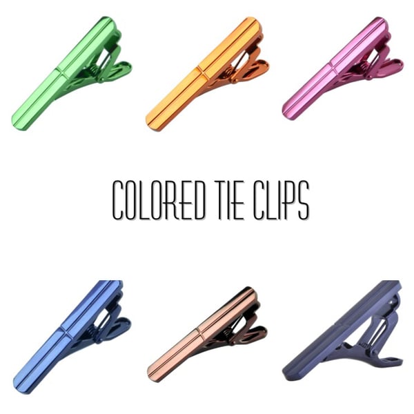 Image of Colored Tie Clips