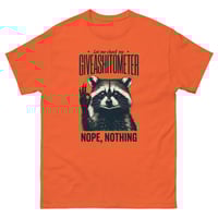 Image 8 of Unisex T-Shirt Giveashitometer Nope Nothing T-Shirt | Funny Raccoon Humor Graphic Tee