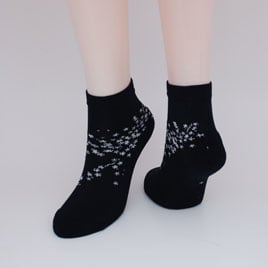 Image of Soft Cotton Cherry Blossum Ankle Socks - 2 pair -