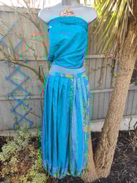 Image 6 of Milan Hareems/ Bloomer/ Balloon  trousers with matching head scarf - turquoise3 upto size 14