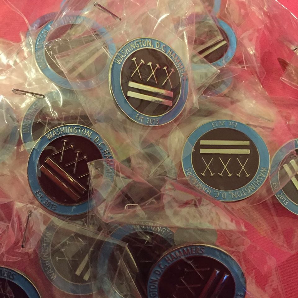 Image of D.C. Hammers "D.C. Flag" Pin Badge