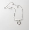 STERLING SILVER BAR AND HOLLOW CIRCLE NECKLACE