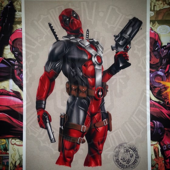 Image of Limited edition Deadpool comic print