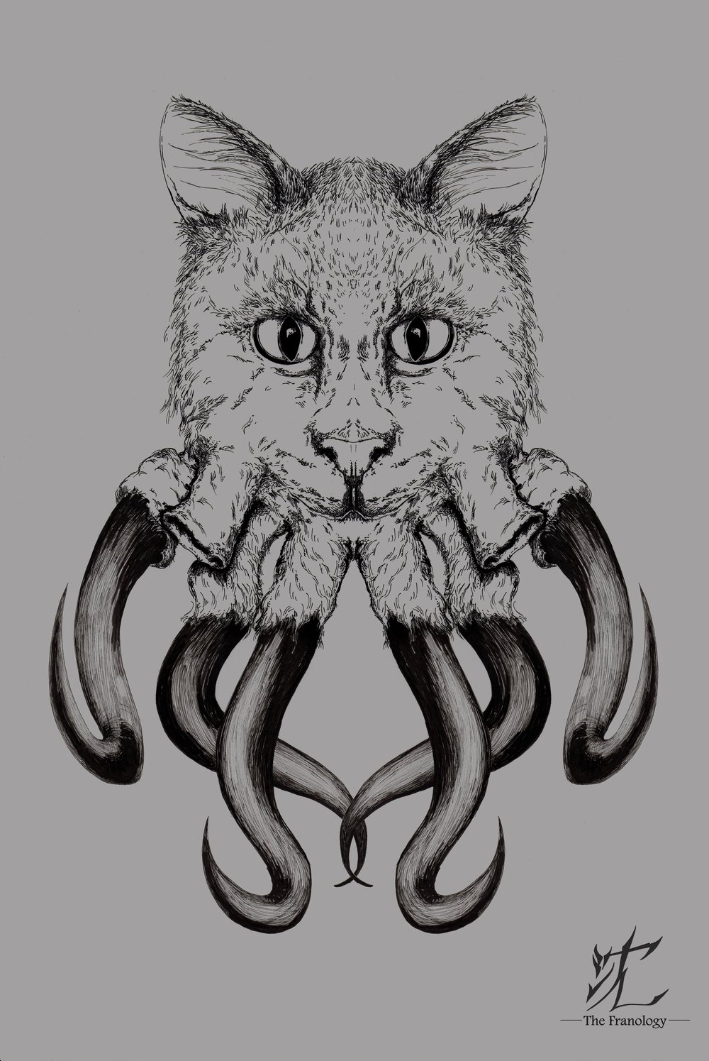 Image of Catthulhu A3 Print 