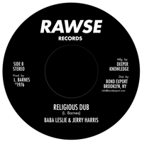 Image 2 of Jerry Harris / Baba Leslie - Too Much Religion 7" (Rawse)