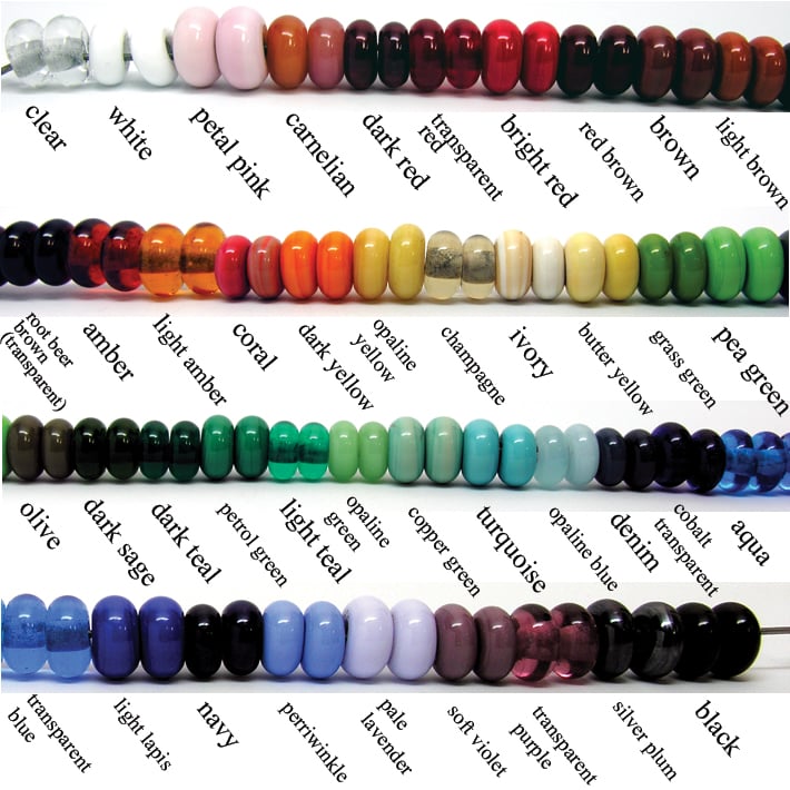 Set of 6 Spacer Beads in Your Choice of Color