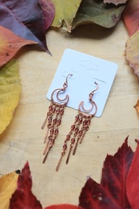 Image 2 of Copper + Red Garnet Moon Chandeliers