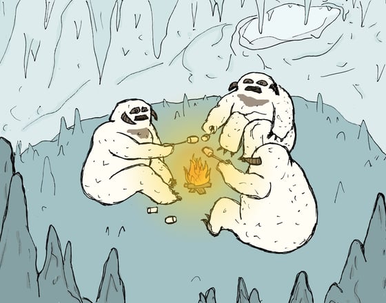 Image of "Wampas Roasting 'Round an Open Fire"