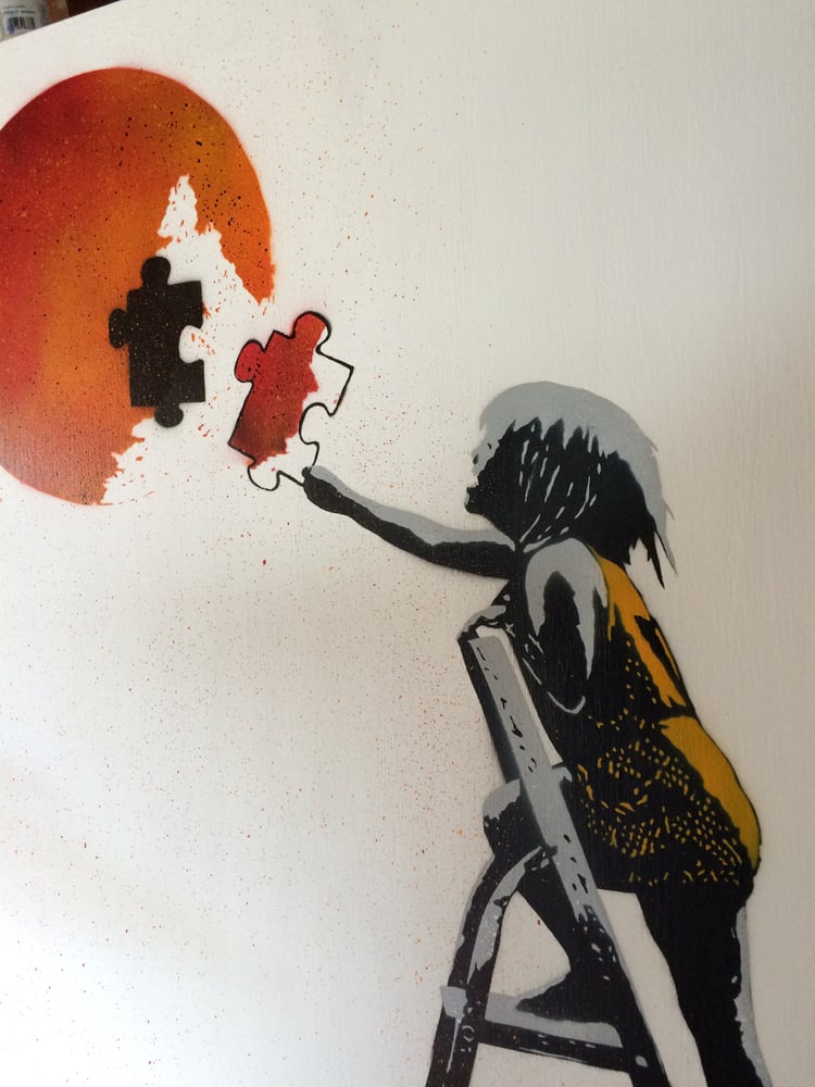 Image of "With one piece missing, the whole thing's broken"..... -White Canvas