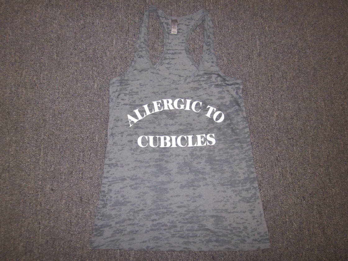 Image of Women's Gray Racerback Burnout Tank Top