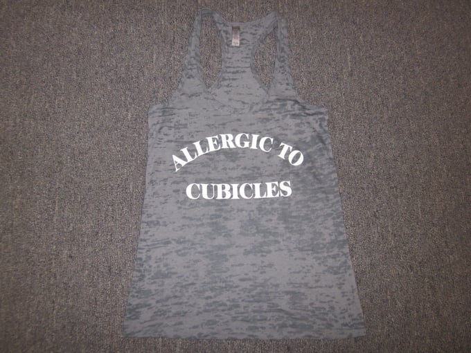 Image of Women's Gray Racerback Burnout Tank Top