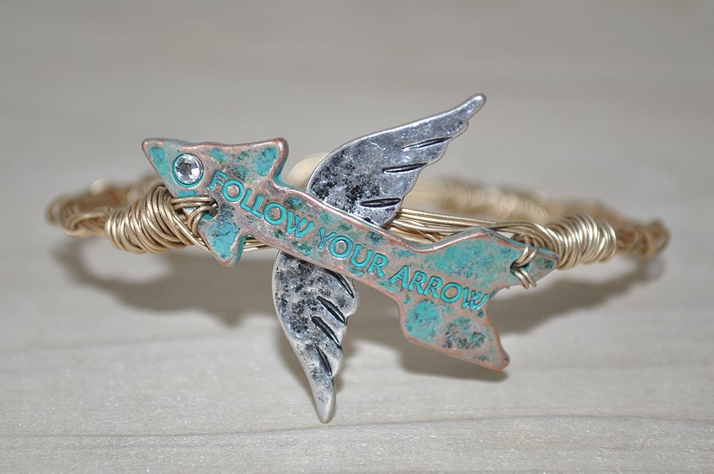 Image of Follow Your Arrow Winged Bracelet