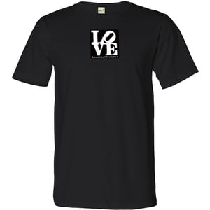 Image of "LOVE SKATE" LOVECREEM ORIGINAL BLACK/WHITE  SKATEBOARD GRINDWAX T-SHIRT