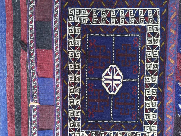 Image of Authentic tribal indigo saddlebag