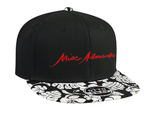 Image of LIMITED EDITION Misc Ailments Embroidered HAWAIIAN print Hat & 2 stickers *shipping included