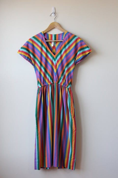 Image of SOLD Chevron Rainbows Dress