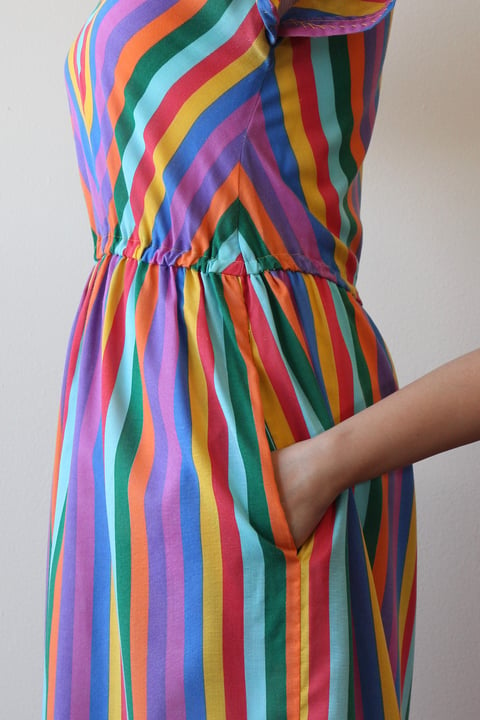 Image of SOLD Chevron Rainbows Dress