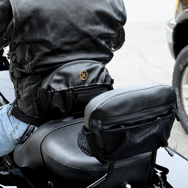 motorcycle driver backrest bag