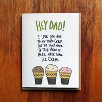 Hey Dad- awkward father's day card