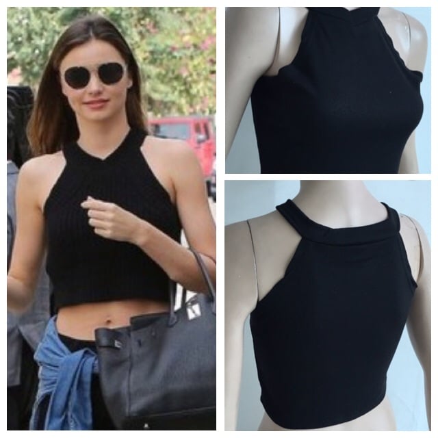 Image of Black Crop Shirt