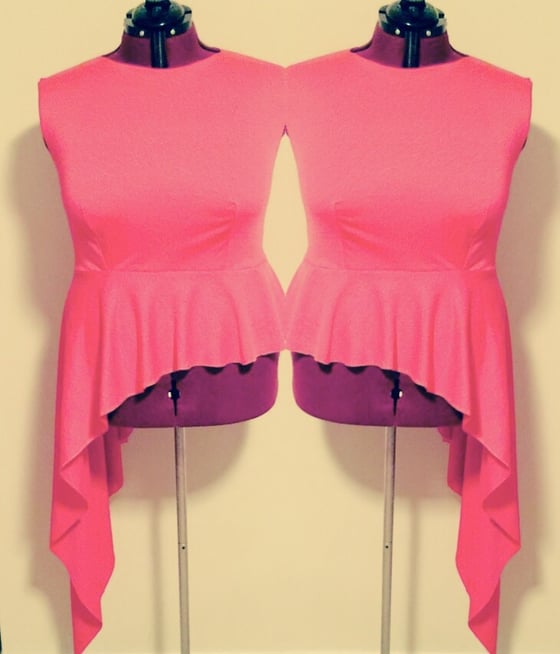 Image of Asymmetric  peplum top