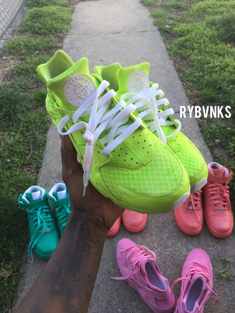 Lime store green huaraches