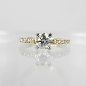 Image of PJ4501 yellow gold diamond engagement ring
