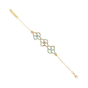 Image of Turquoise Clover Bracelet Gold
