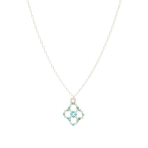 Image of Turquoise Clover Pendant Silver