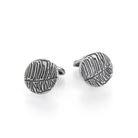 Image 1 of sterling silver feather cufflinks by peacesofindigo