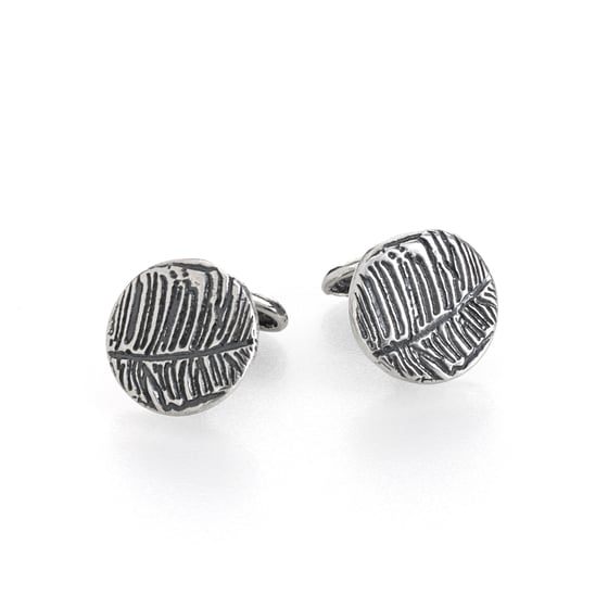 Image of sterling silver feather cufflinks by peacesofindigo