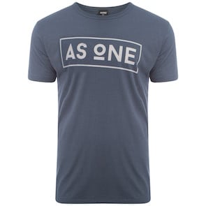 Image of Boxed Logo T-Shirt - Denim Blue 